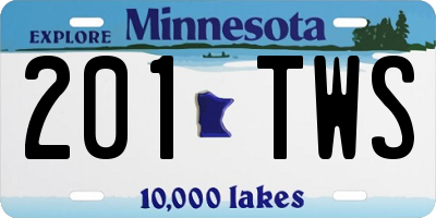 MN license plate 201TWS