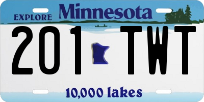 MN license plate 201TWT
