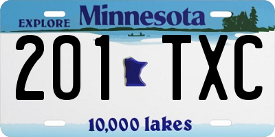 MN license plate 201TXC