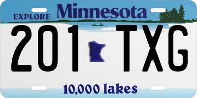 MN license plate 201TXG