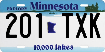 MN license plate 201TXK