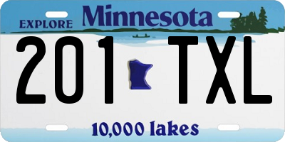 MN license plate 201TXL