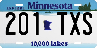 MN license plate 201TXS