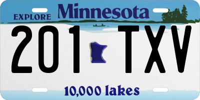 MN license plate 201TXV