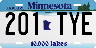 MN license plate 201TYE