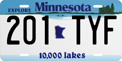 MN license plate 201TYF