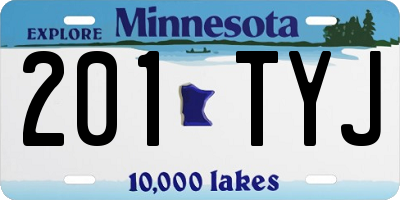 MN license plate 201TYJ