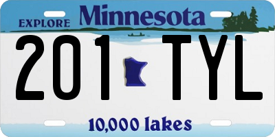 MN license plate 201TYL