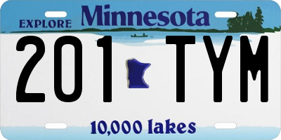 MN license plate 201TYM