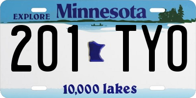 MN license plate 201TYO