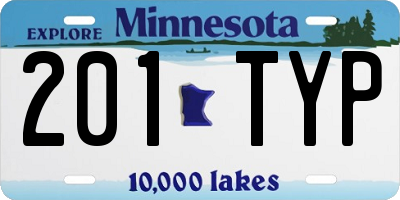 MN license plate 201TYP
