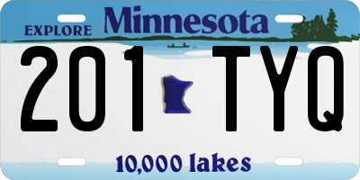 MN license plate 201TYQ