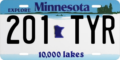MN license plate 201TYR