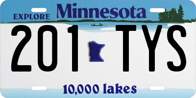 MN license plate 201TYS