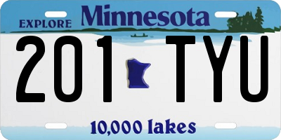 MN license plate 201TYU