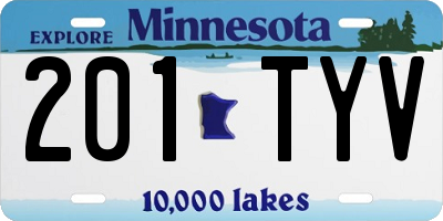 MN license plate 201TYV