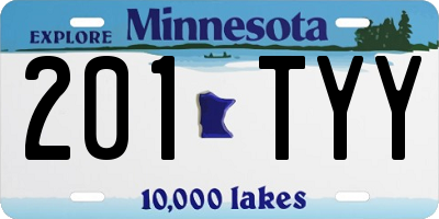 MN license plate 201TYY