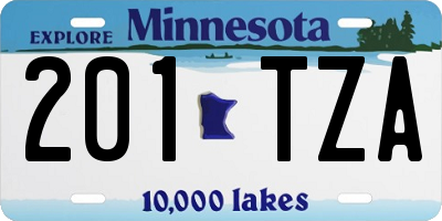 MN license plate 201TZA