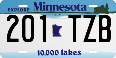 MN license plate 201TZB