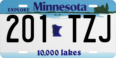 MN license plate 201TZJ