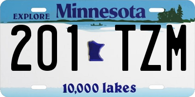MN license plate 201TZM