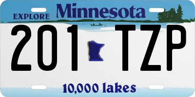 MN license plate 201TZP