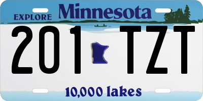 MN license plate 201TZT