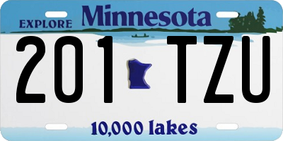 MN license plate 201TZU