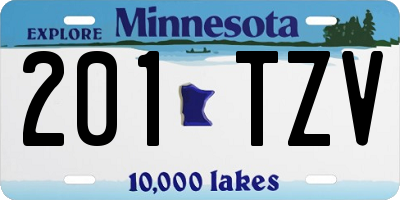 MN license plate 201TZV