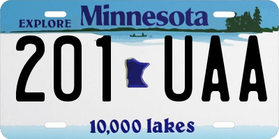 MN license plate 201UAA