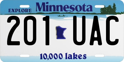 MN license plate 201UAC