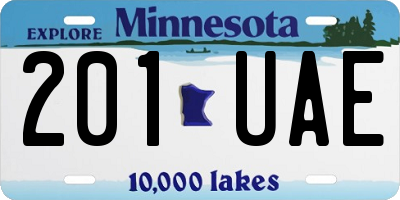 MN license plate 201UAE