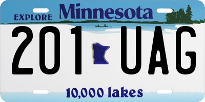 MN license plate 201UAG