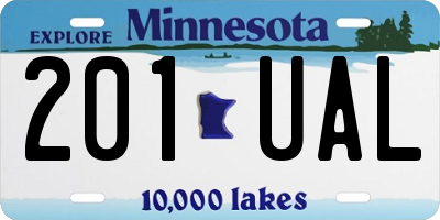 MN license plate 201UAL