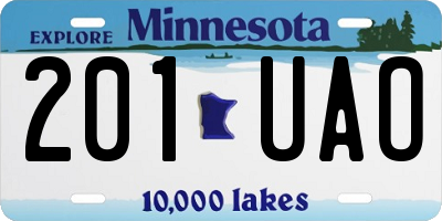 MN license plate 201UAO