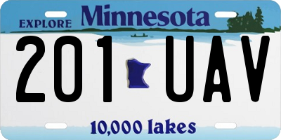 MN license plate 201UAV