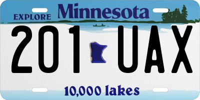 MN license plate 201UAX