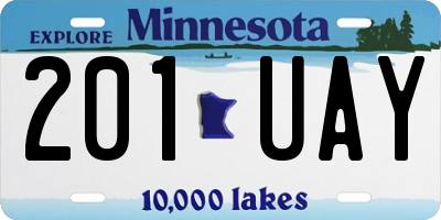 MN license plate 201UAY