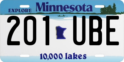 MN license plate 201UBE