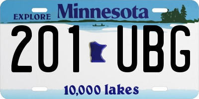 MN license plate 201UBG