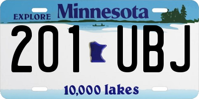 MN license plate 201UBJ