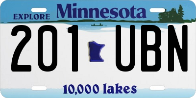 MN license plate 201UBN