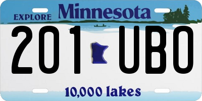 MN license plate 201UBO