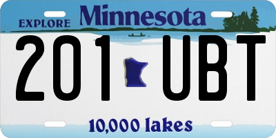 MN license plate 201UBT