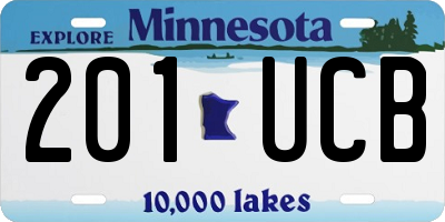 MN license plate 201UCB