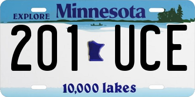 MN license plate 201UCE