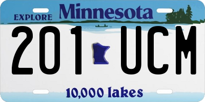 MN license plate 201UCM