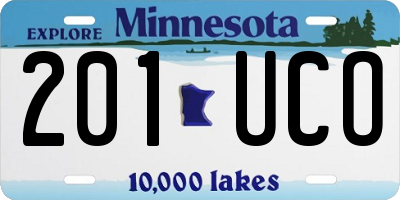 MN license plate 201UCO