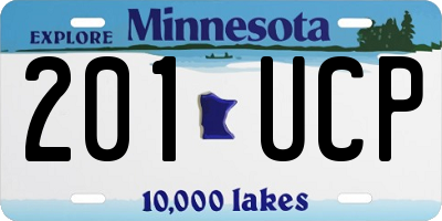 MN license plate 201UCP