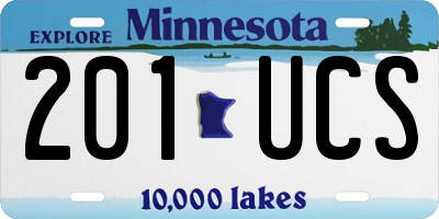 MN license plate 201UCS